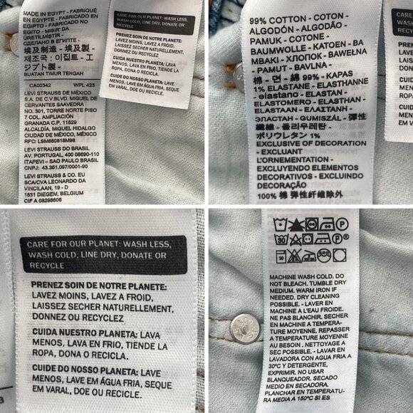 Levi’s Jeans Mens 31x32 505 Regular Stretch Denim Ocean Blues Straight 005052378 - Picture 15 of 16